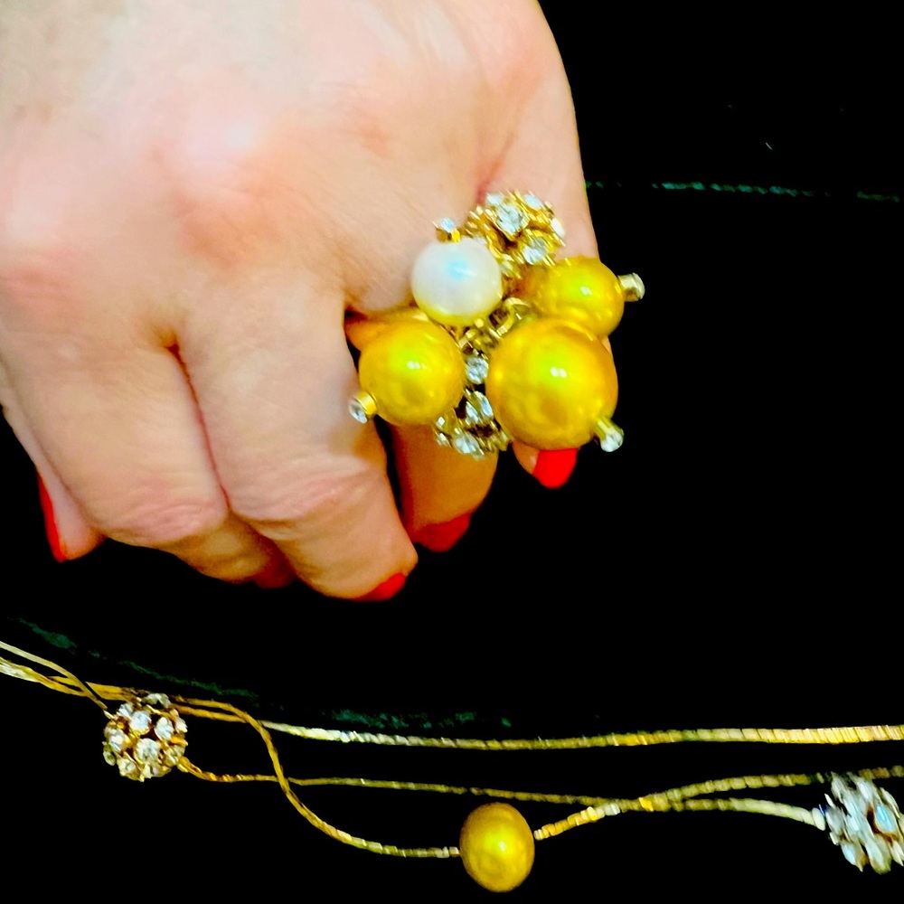 Kate Spade jewelry set -  Necklace, Cocktail ring and earrings. Like new.